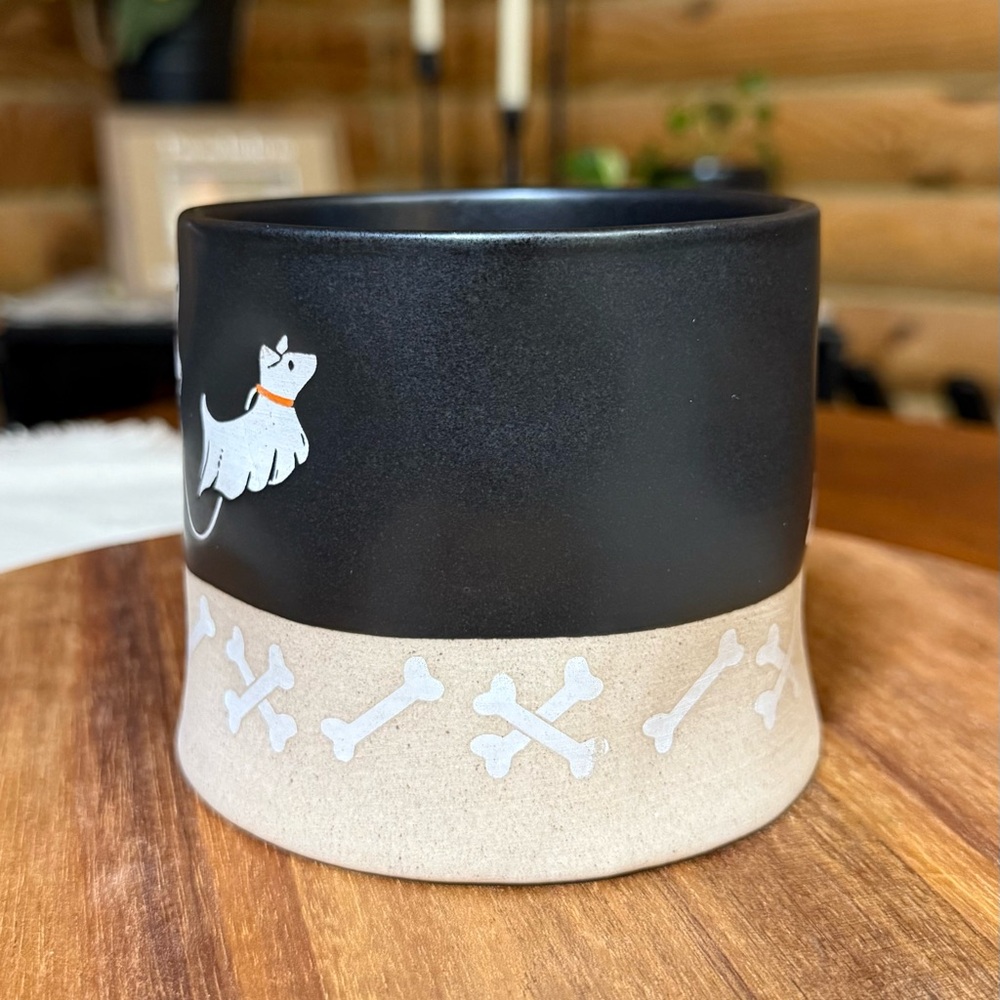 GHOST WALKING GHOST DOG Ceramic HALLOWEEN Mug - Picture 4 of 5